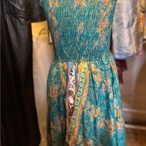 Teal Floral Women's Dress